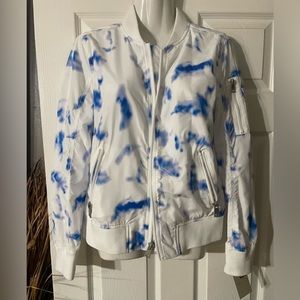 Women’s Levi’s white and blue flight  jacket